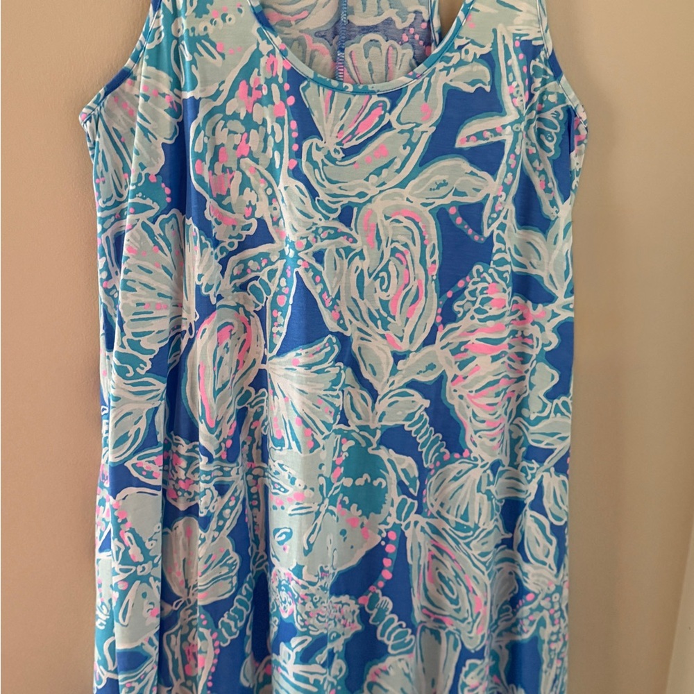 Lilly Pulitzer Blue and Pink Patterned Dress